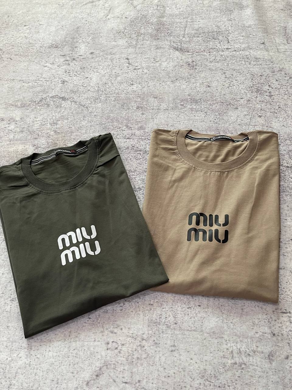 تی شرت یقه گرد نخ پنبه miU miU