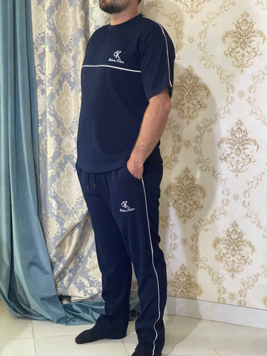 ست تی شرت شلوار یقه گرد مراکشی طرح CK