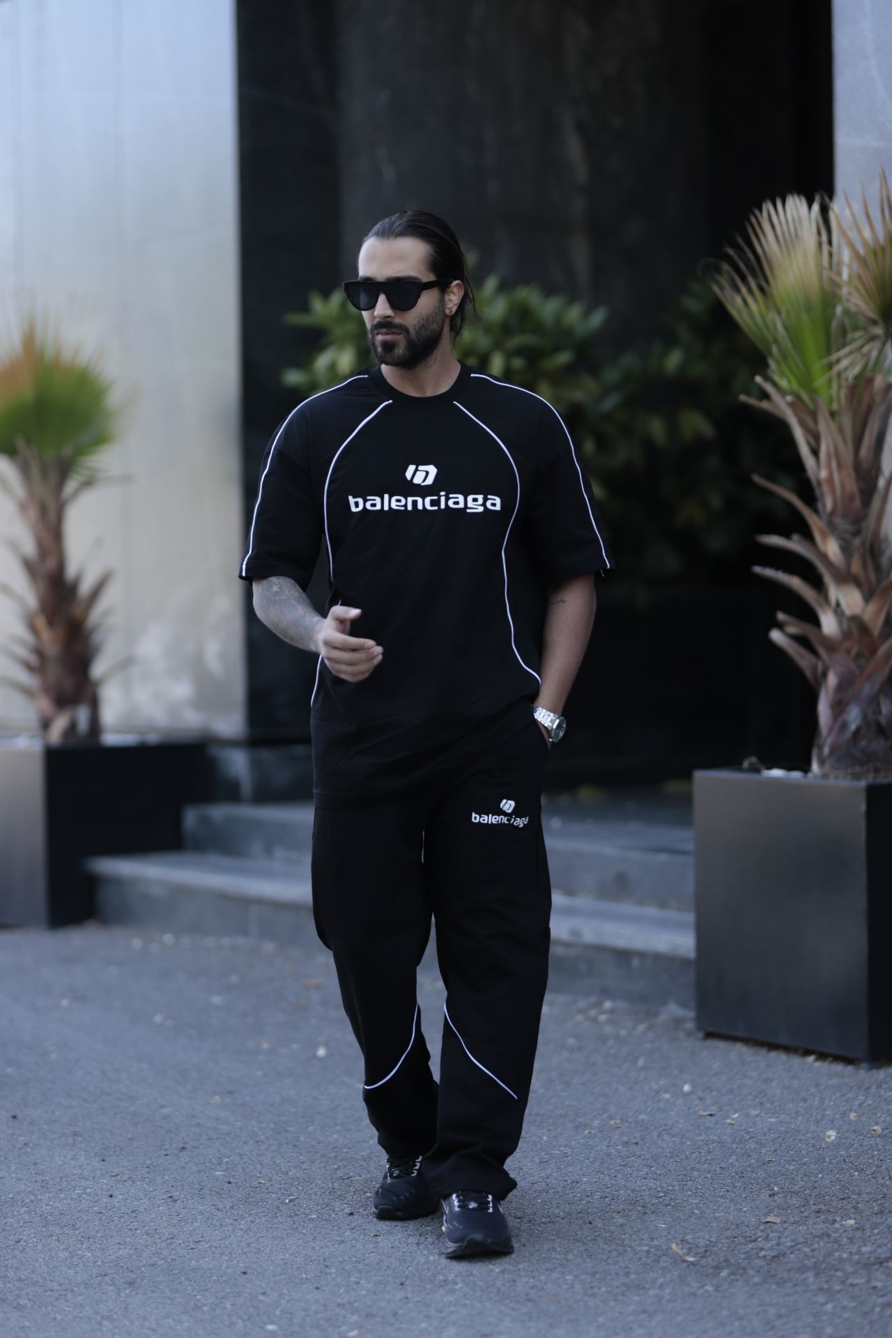 ست تی شرت شلوار نخی مردانهbalenciaga